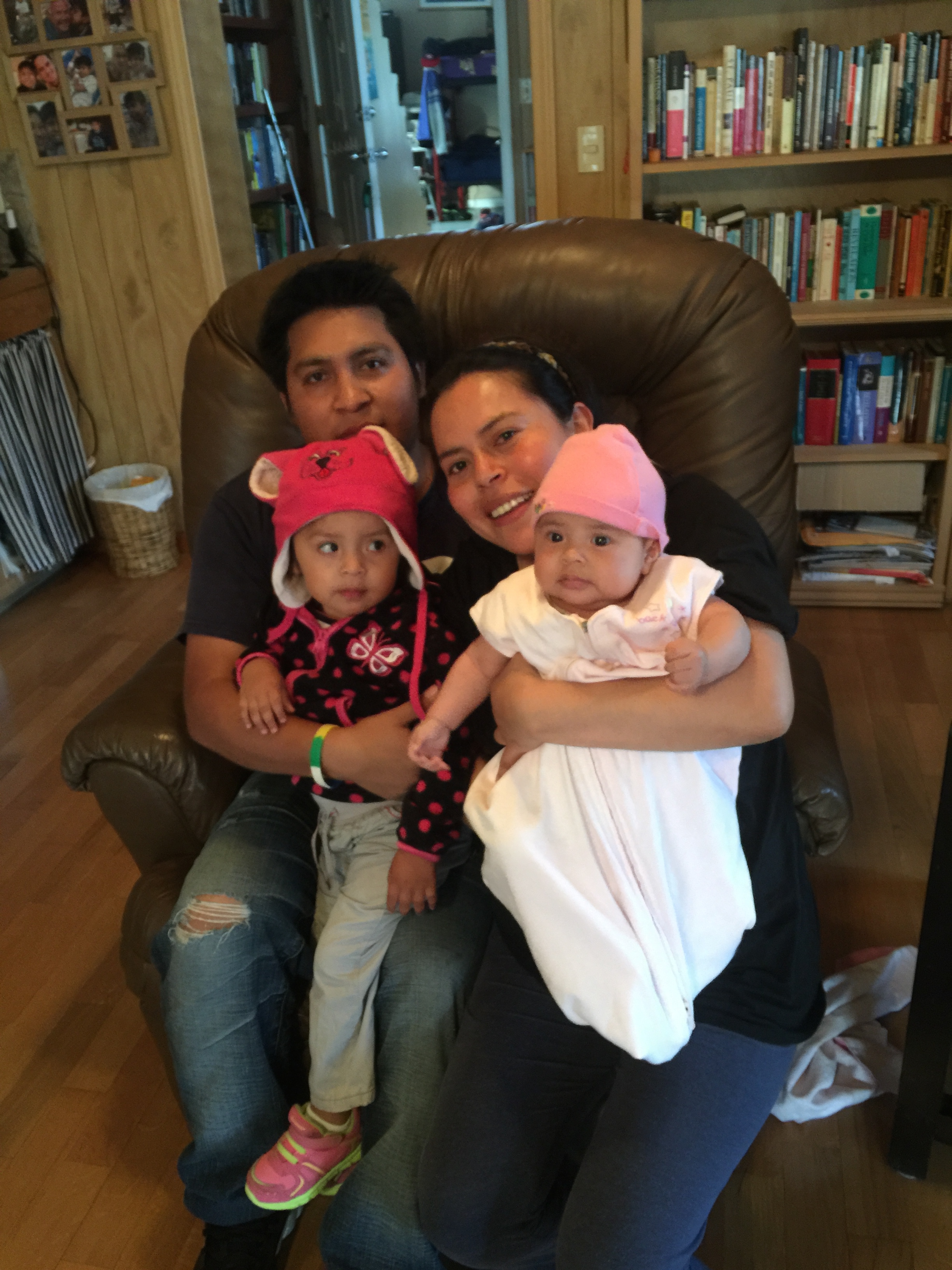 Victor and Celia with babies Gizzie & Emma.