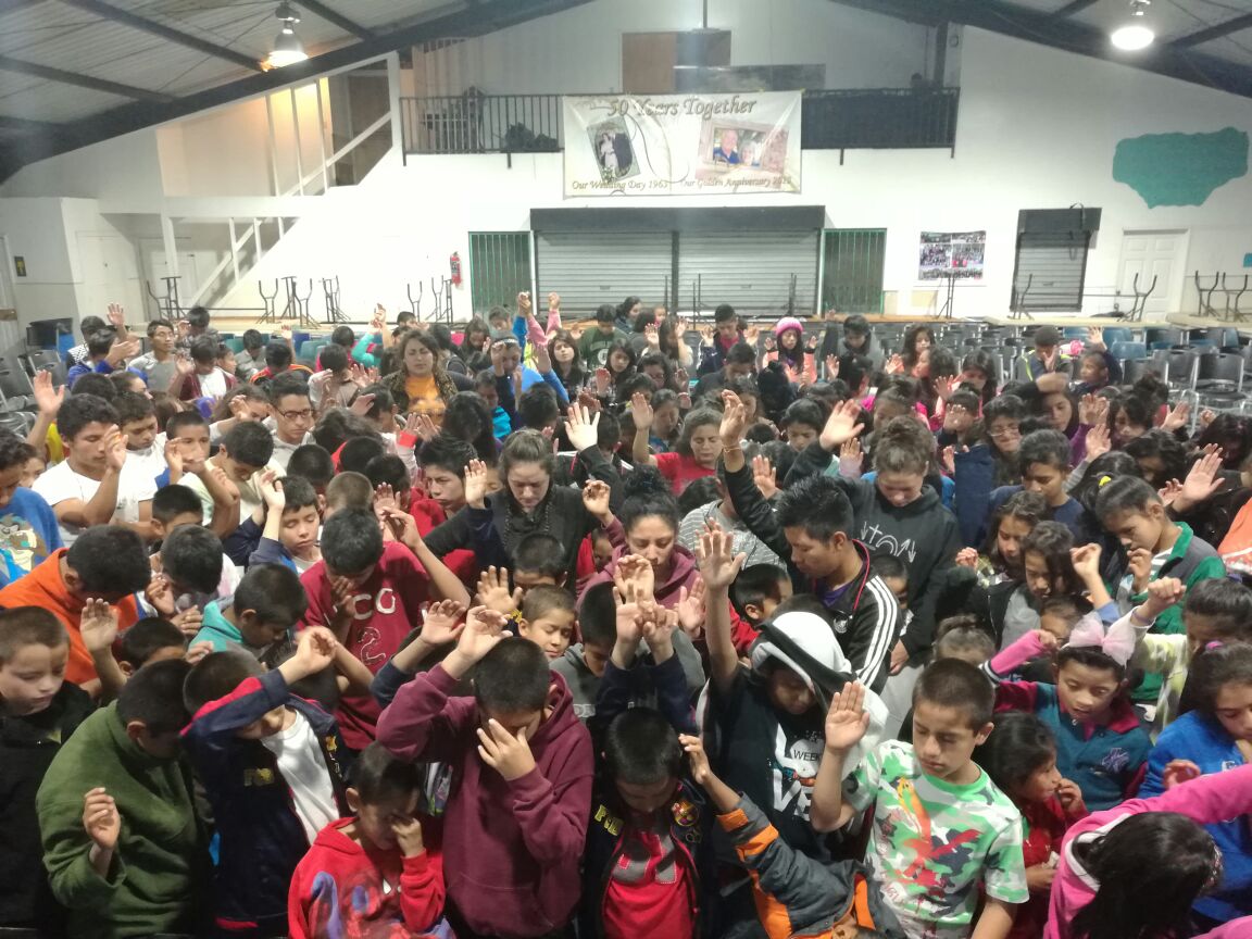 The kids prayed for us before we left