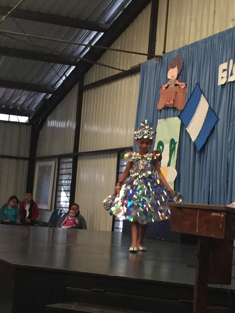A dress made of tin cans