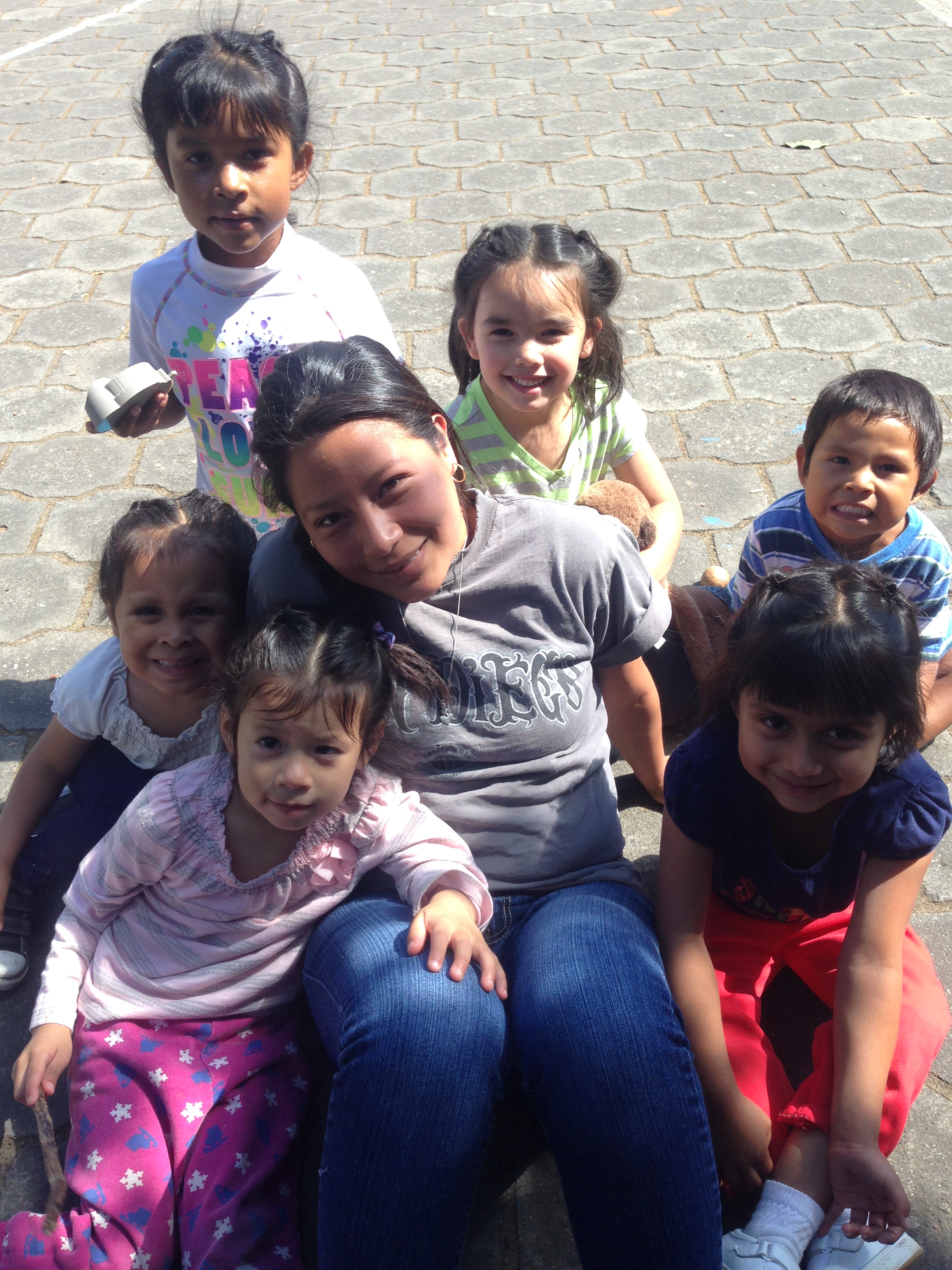 Claudia being a "mama" for the little ones