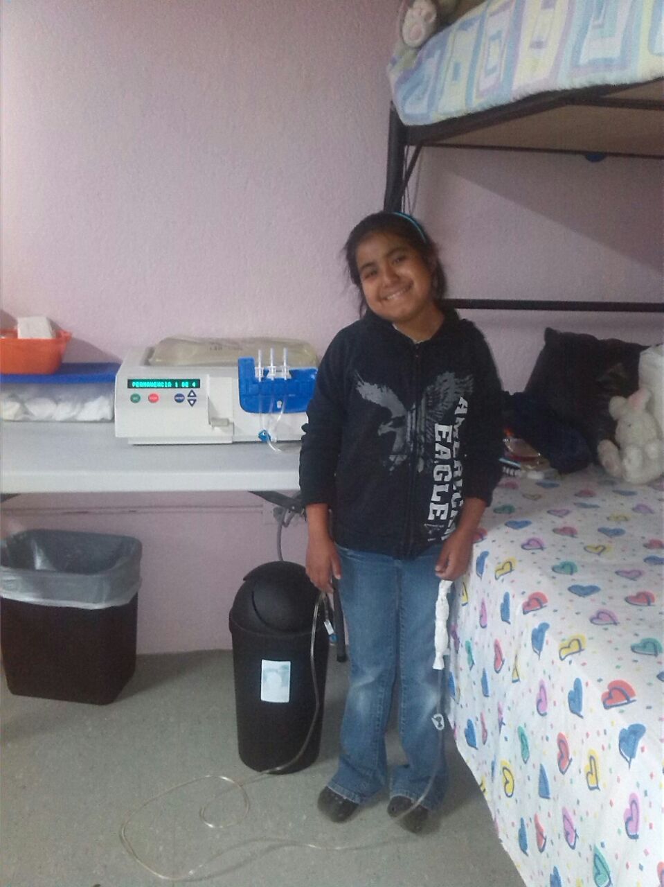 Sindy 1 Able to resume her dialysis--catheter is working