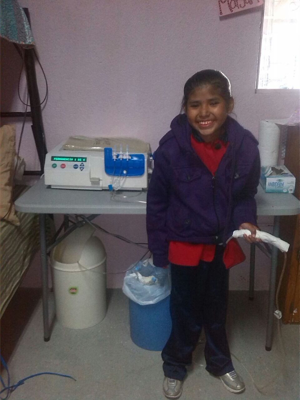 Sindy 2 with her catheter working again. We are blessed for them!